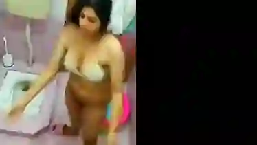 Indian sister in the bathroom