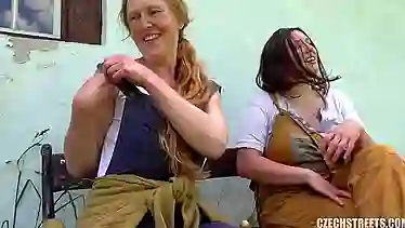 Maya & Vera in hot public action with Doris Ivy & Monica Beluchi