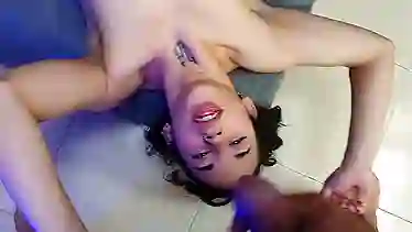 Stepbrother catches his perverted step-sister pissing & fucks her tight ass
