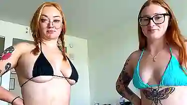 Emma Magnolia & Ivy Wolfe take turns on Eva Angelina in a steamy threesome POV video